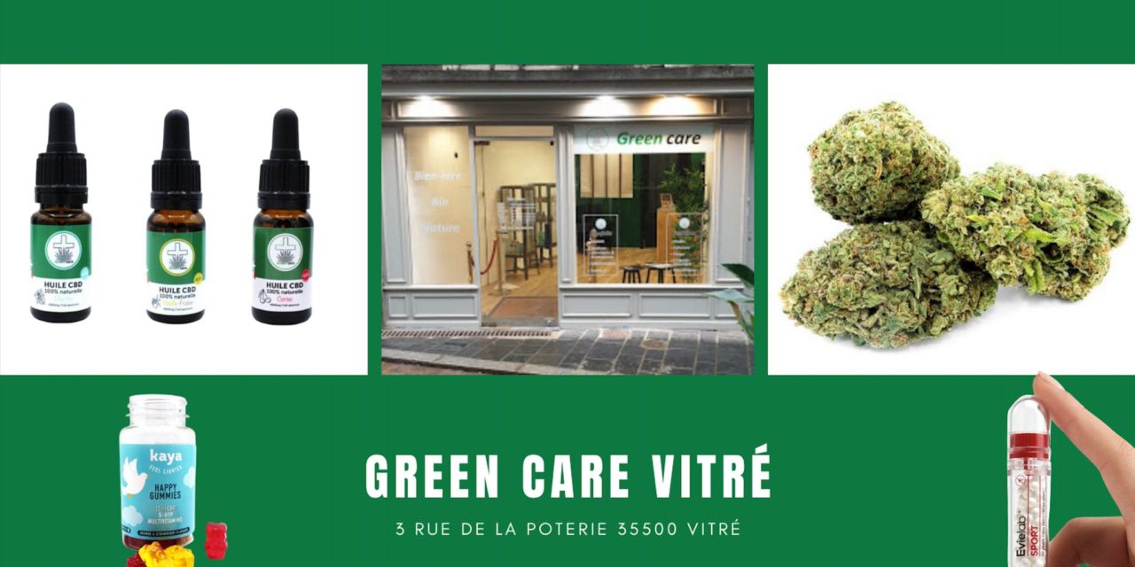 Votre boutique Green Care à Vitré (entre Rennes et Fougères) vous propose de venir découvrir toutes les nouveautés (CBD, THÉ, HUILE, E-LIQUIDE, COSMÉTIQUE ET FLEURS).