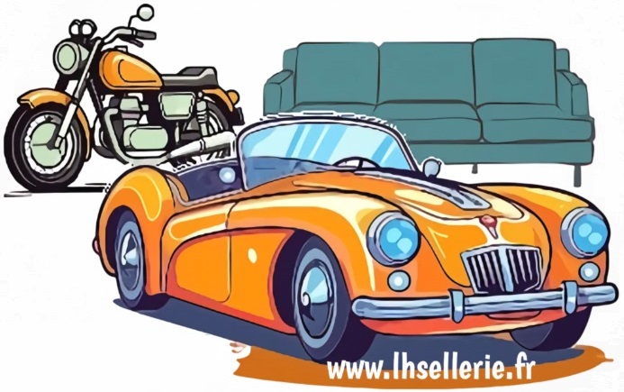 LH Sellerie à Granville (50 Manche) votre artisan sellier garnisseur, réalise tous vos travaux d’intérieur de véhicule, sellerie en cuir ou tissu pour véhicules modernes ou de collection, sellerie nautique, selle de moto, sellerie médicale, tertiaire et industrielle. DEVIS GRATUIT.