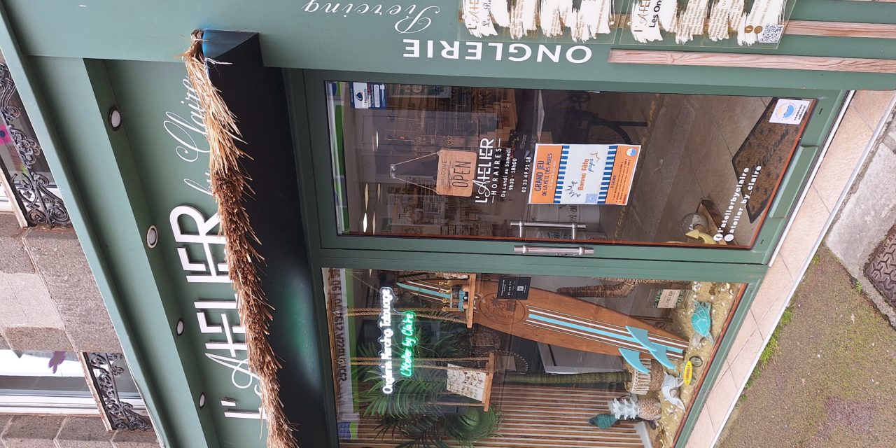 L’ATELIER BY CLAIRE À GRANVILLE. VOTRE SALON Beauté, ONGLERIE, PIERCINGS, BLANCHIMENT DENTAIRE, ÉPILATION DÉFINITIVE, BIJOUX (BOHM) ET PRODUITS (PEGGY SAGE ET BAIJA). De nombreuses idées cadeaux !